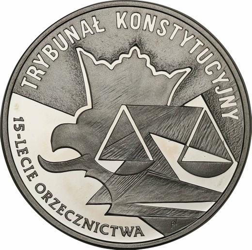 Reverso 10 eslotis 2001 MW AN "15 aniversario de la Corte Constitucional" - valor de la moneda de plata - Polonia, República moderna