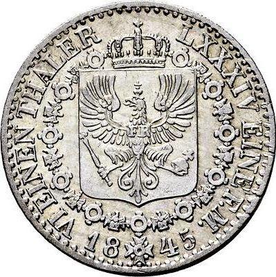 Rewers monety - 1/6 talara 1845 D - cena srebrnej monety - Prusy, Fryderyk Wilhelm IV