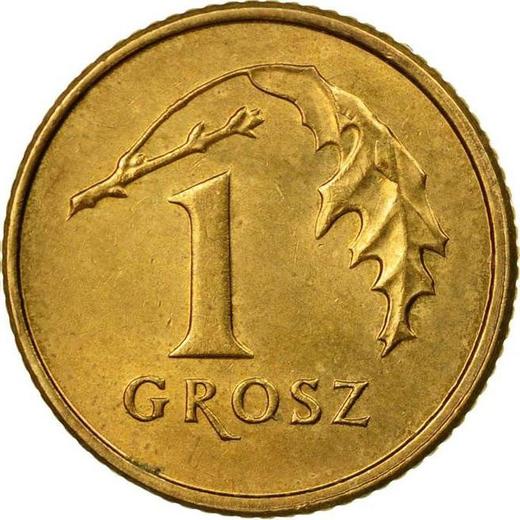 Revers 1 Groschen 2008 MW - Münze Wert - Polen, III Republik Polen nach Stückelung