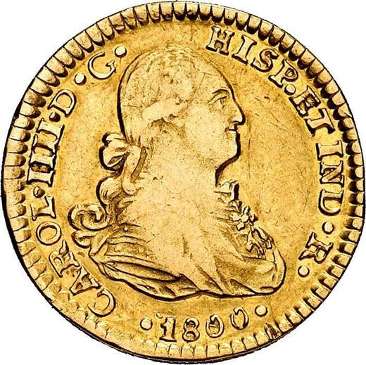 Аверс монеты - 1 эскудо 1800 года Mo FM - цена золотой монеты - Мексика, Карл IV