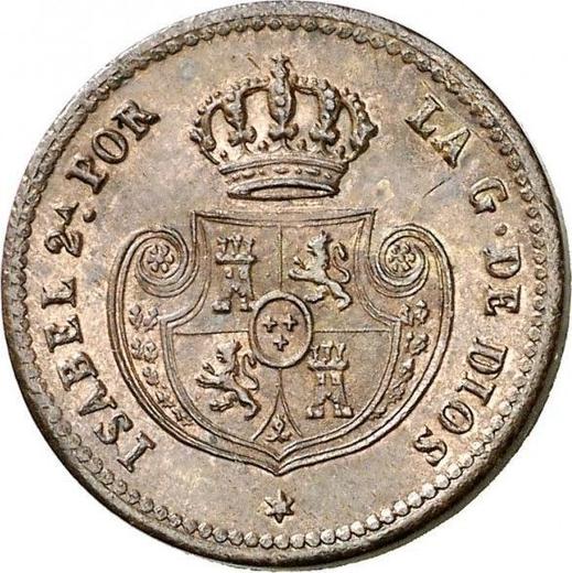 Anverso 1/10 Décima de Real 1852 - valor de la moneda  - España, Isabel II