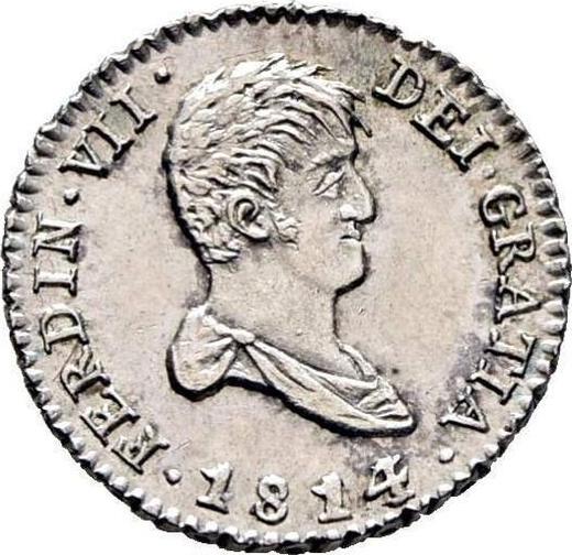 Awers monety - 1/2 reala 1814 M GJ "Typ 1813-1814" - cena srebrnej monety - Hiszpania, Ferdynand VII