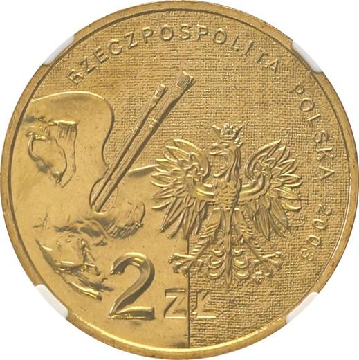 Аверс монеты - 2 злотых 2003 года MW ET "Яцек Мальчевский" - цена  монеты - Польша, III Республика после деноминации