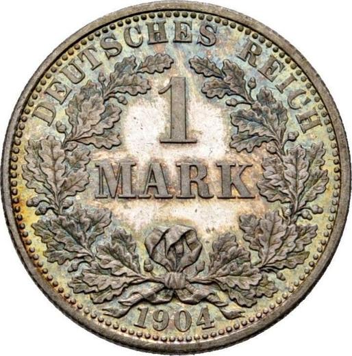 Аверс монеты - 1 марка 1904 года F "Тип 1891-1916" - цена серебряной монеты - Германия, Германская Империя