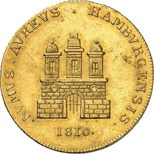 Аверс монеты - 2 дуката 1810 года - цена  монеты - Гамбург, Вольный город