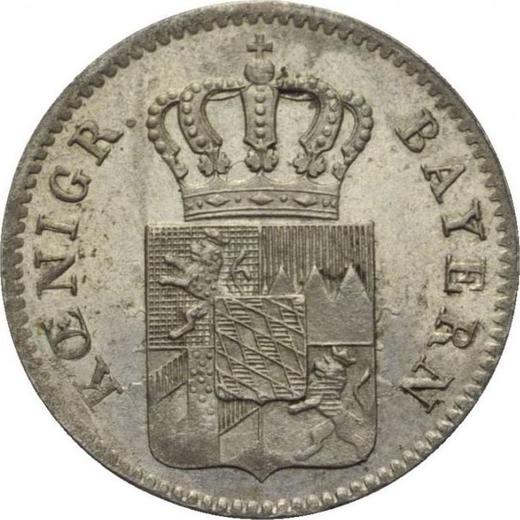 Аверс монеты - 3 крейцера 1849 года - цена серебряной монеты - Бавария, Максимилиан II