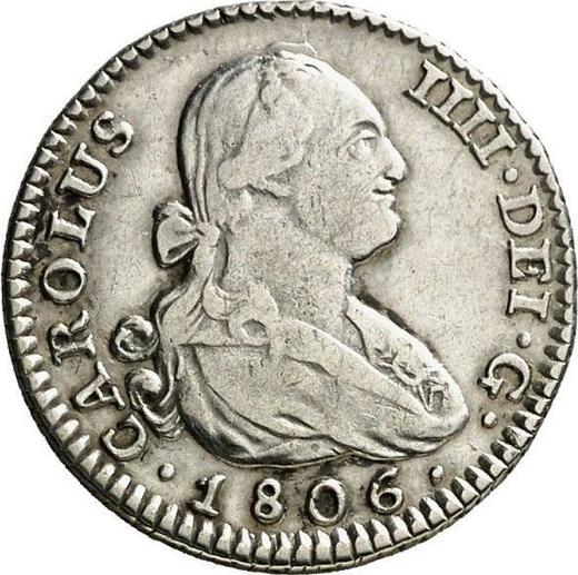 Аверс монеты - 1 реал 1806 года M FA - цена серебряной монеты - Испания, Карл IV