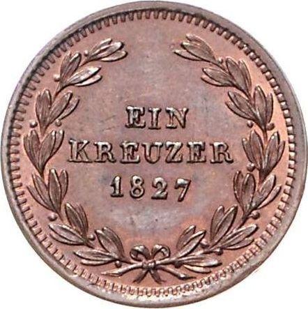 Rewers monety - 1 krajcar 1827 - cena  monety - Badenia, Ludwik I