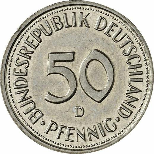 Аверс монеты - 50 пфеннигов 1993 года D - цена  монеты - Германия, ФРГ