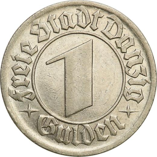 Реверс монеты - 1 гульден 1932 года - цена  монеты - Польша, Вольный город Данциг
