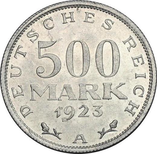 Реверс монеты - 500 марок 1923 года A - цена  монеты - Германия, Bеймарская республика