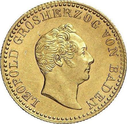 Аверс монеты - Дукат 1846 года - цена золотой монеты - Баден, Леопольд
