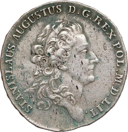 Аверс монеты - Полталера 1774 года AP "Лента в волосах" - цена серебряной монеты - Польша, Станислав II Август