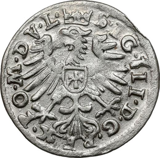 Реверс монеты - 1 грош 1609 года "Литва" - цена серебряной монеты - Польша, Сигизмунд III Ваза