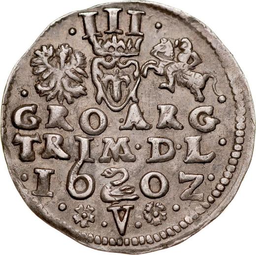 Реверс монеты - Трояк (3 гроша) 1602 года V "Литва" - цена серебряной монеты - Польша, Сигизмунд III Ваза