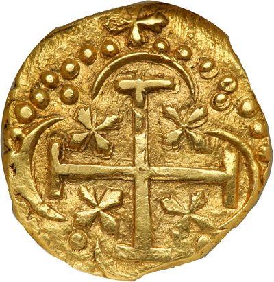 Реверс монеты - 1 эскудо 1750 года L R - цена золотой монеты - Перу, Фердинанд VI