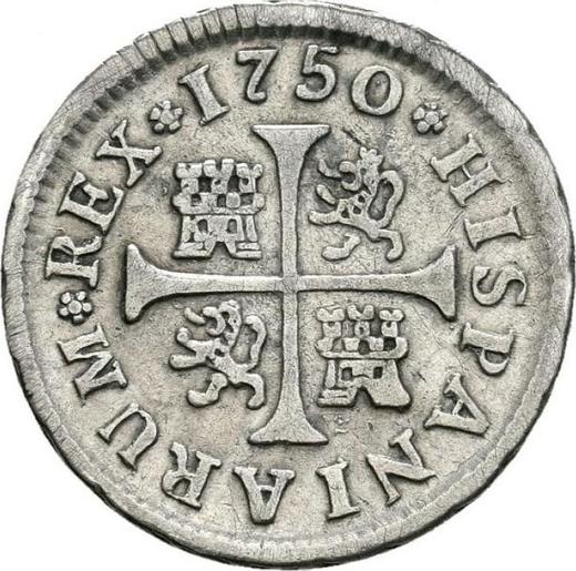 Reverse 1/2 Real 1750 M JB - Silver Coin Value - Spain, Ferdinand VI