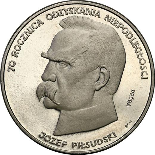 Reverso Pruebas 50000 eslotis 1988 MW BCH "Józef Piłsudski" Níquel - valor de la moneda  - Polonia, República Popular