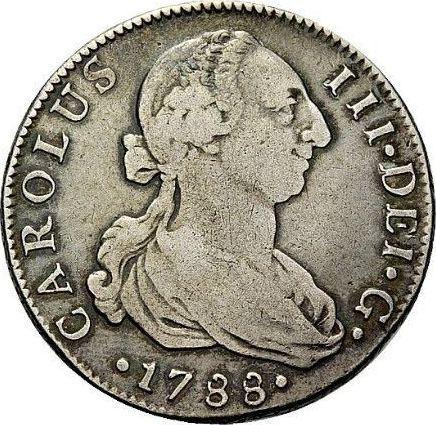 Аверс монеты - 4 реала 1788 года S C - цена серебряной монеты - Испания, Карл III
