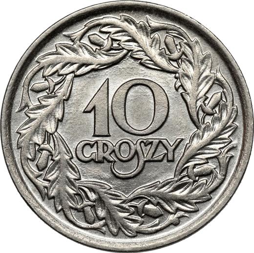 Reverse 10 Groszy 1923 WJ - Poland, II Republic