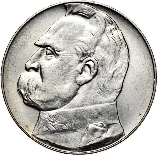 Reverso 10 eslotis 1935 "Józef Piłsudski" - valor de la moneda de plata - Polonia, Segunda República