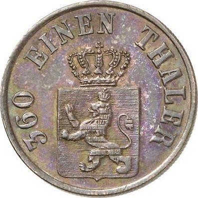 Anverso Heller 1854 - valor de la moneda  - Hesse-Cassel, Federico Guillermo