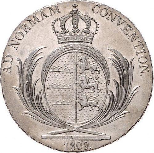 Реверс монеты - Талер 1809 года I.L.W. - цена серебряной монеты - Вюртемберг, Фридрих I Вильгельм
