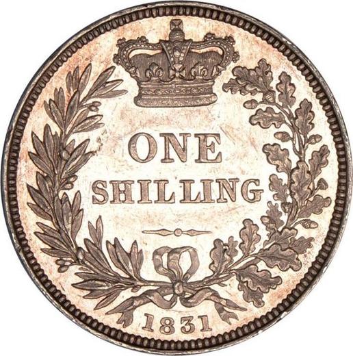 Reverso 1 chelín 1831 WW - valor de la moneda de plata - Gran Bretaña, Guillermo IV