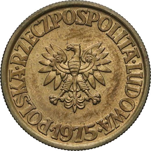 Аверс монеты - Пробные 2 злотых 1975 года JMN Латунь - цена  монеты - Польша, Народная Республика