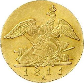 Reverso Frederick D'or 1811 A - valor de la moneda de oro - Prusia, Federico Guillermo III
