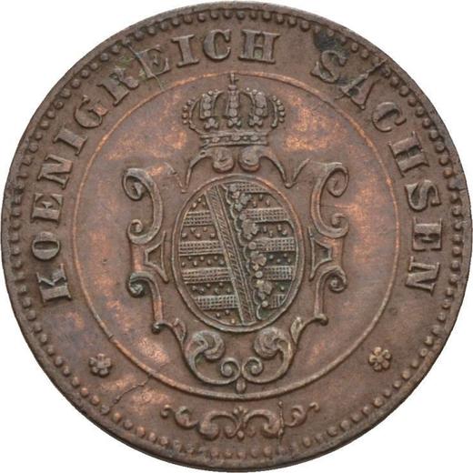 Awers monety - 1 fenig 1872 B - cena  monety - Saksonia-Albertyna, Jan
