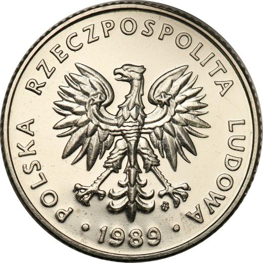 Anverso Pruebas 20 eslotis 1989 MW Níquel - valor de la moneda  - Polonia, República Popular