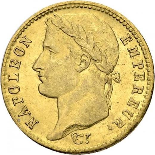 Obverse 20 Francs 1809 W "Type 1809-1815" Lille - France, Napoleon I