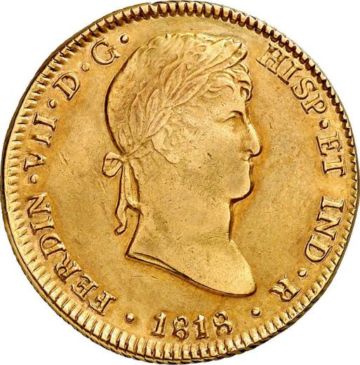 Anverso 4 escudos 1818 JP - valor de la moneda de oro - Perú, Fernando VII