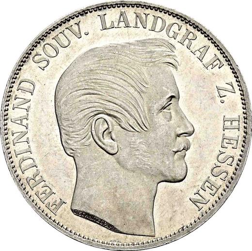 Аверс монеты - Талер 1858 года - цена серебряной монеты - Гессен-Гомбург, Фердинанд