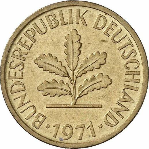 Reverso 5 Pfennige 1971 D - valor de la moneda  - Alemania, RFA