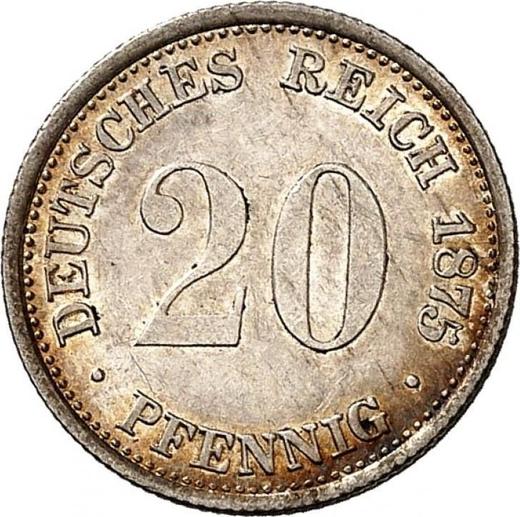 Аверс монеты - 20 пфеннигов 1875 года H "Тип 1873-1877" - цена серебряной монеты - Германия, Германская Империя