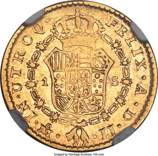 Реверс монеты - 1 эскудо 1817 года Mo JJ - цена золотой монеты - Мексика, Фердинанд VII