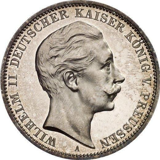 Аверс монеты - 3 марки 1912 года A "Пруссия" - цена серебряной монеты - Германия, Германская Империя