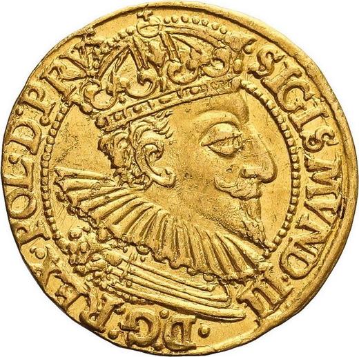 Аверс монеты - Дукат 1595 года "Гданьск" - цена золотой монеты - Польша, Сигизмунд III Ваза