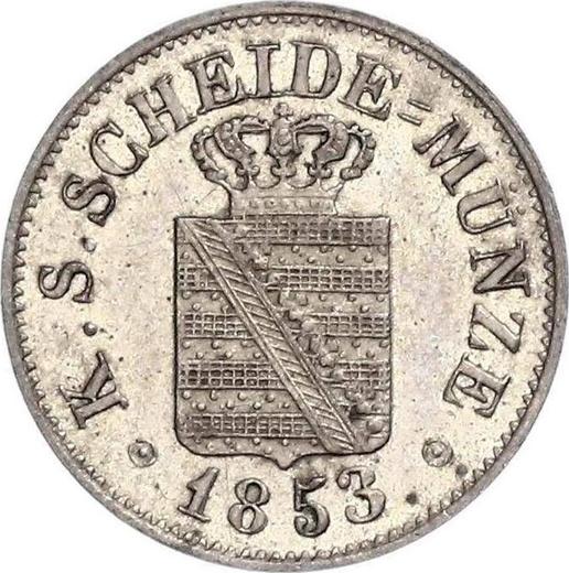 Awers monety - 1/2 Neugroschen 1853 F - cena srebrnej monety - Saksonia-Albertyna, Fryderyk August II