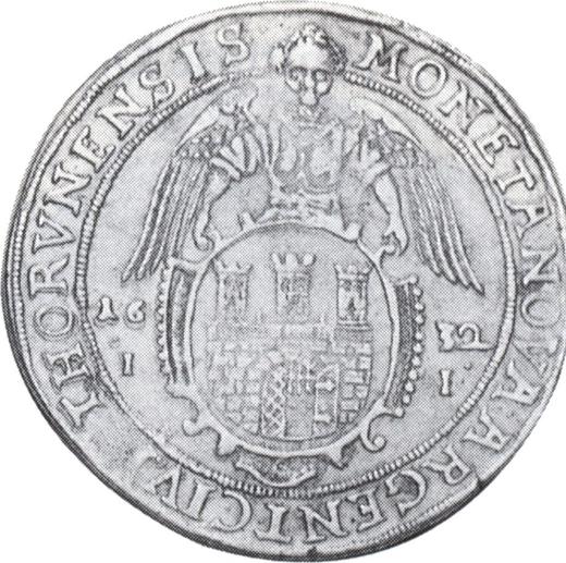 Реверс монеты - Полталера 1632 года II "Торунь" - цена серебряной монеты - Польша, Сигизмунд III Ваза