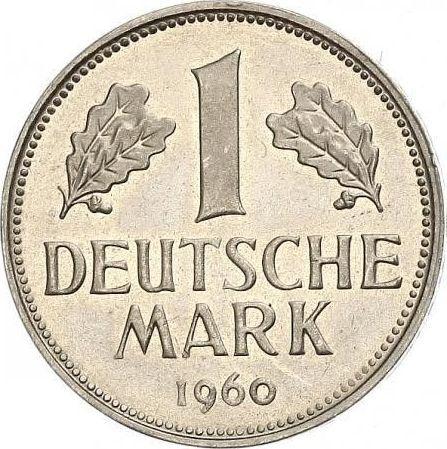 Obverse 1 Mark 1960 J -  Coin Value - Germany, FRG