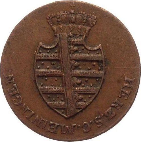 Аверс монеты - 1/4 крейцера 1818 года - цена  монеты - Саксен-Мейнинген, Бернгард II