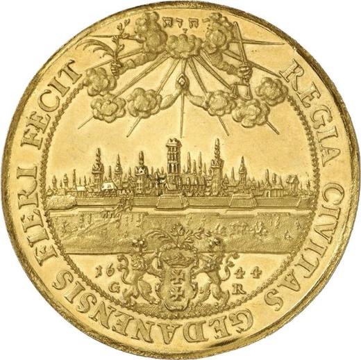 Reverso Donación 8 ducados 1644 GR "Gdańsk" - valor de la moneda de oro - Polonia, Vladislao IV