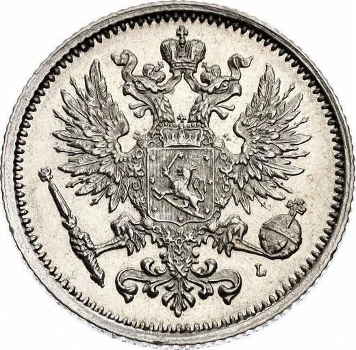 Аверс монеты - 50 пенни 1890 года L - цена серебряной монеты - Финляндия, Великое княжество