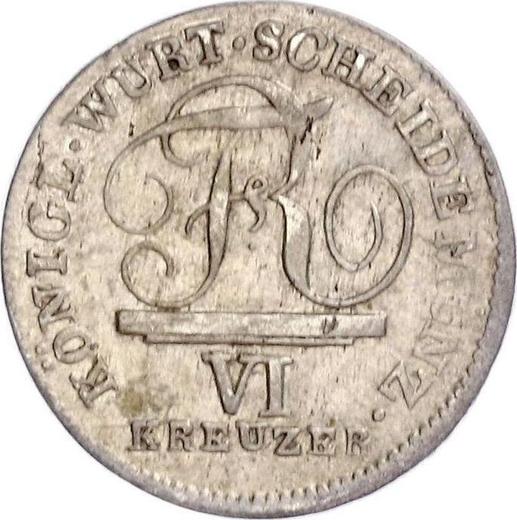 Awers monety - 6 krajcarów 1811 - cena srebrnej monety - Wirtembergia, Fryderyk I