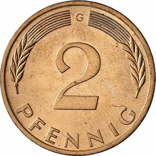 Anverso 2 Pfennige 1973 G - valor de la moneda  - Alemania, RFA