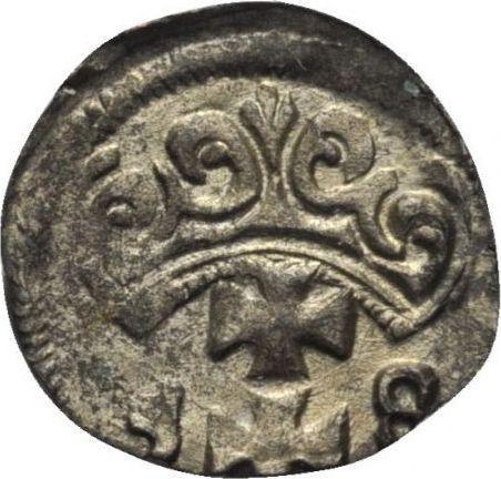 Аверс монеты - Денарий 1548 года "Гданьск" - цена серебряной монеты - Польша, Сигизмунд I Старый