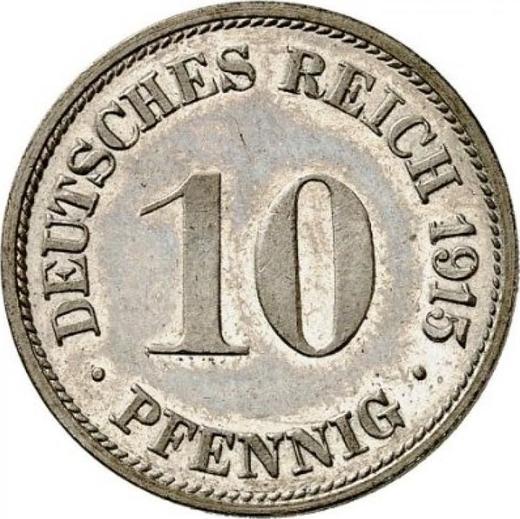 Anverso 10 Pfennige 1915 G "Tipo 1890-1916" - valor de la moneda  - Alemania, Imperio alemán